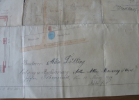 Preview: Albin Dölling Rebersreuth, Scheunen-Anbau 1919, #z18