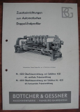 Böttcher & Gessner Hamburg- Bahrenfeld, Prospekt Oberfräseinrichtung, um 1960