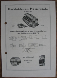 Hochleistungs-Messerköpfe, Franz Bülow Leipzig, Messerwellen, Prospekt 50-er Jahre