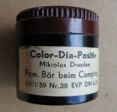 Familie Bär beim Camping, Color Diapositiv, Mikrolux Dresden