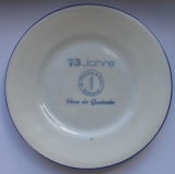 Teller, G. Pfennig & Sohn Ruhland, Haus der Geschenke, 75 Jahre