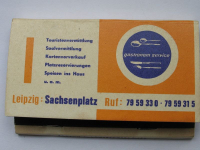 Gastronom Service Leipzig, Streichholzbrief, Streichholzheftchen, DDR