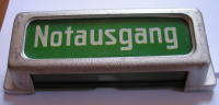Linolampe Notausgang DDR