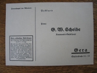 G.W. Scheibe Gera,  Postkarte um 1930, #15/1