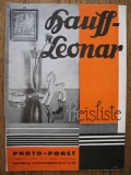 Hauff- Leonar, Preisliste, Wandsbek, Photo-Porst Nürnberg, 1930