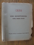 RFT Fabrikationsprogramm VEB Gerätewerk Karl-Marx-Stadt, 1955
