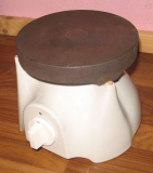 Preview: Kochplatte aus Keramik und Gusseisen, VEB Bebau, DDR 60-er Jahre