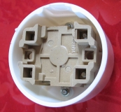 Preview: Aufbau-Aus-Schalter, Wippenschalter 2-polig, Aufputz, hell, rund, #271