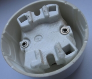 Preview: Serienschalter Bakelit, hell, rund, Lichtschalter DDR, Aufputz,  #276