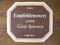 Empfehlenswert wenn Gäste kommen, DDR- Reklame aus dem DELIKAT