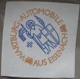 Wartburg- Automobile aus Eisenach, DDR- Serviette