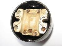 Serienschalter, Kippschalter, Bakelit, rund, AP, dunkel, #299