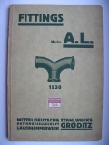 Fittings Marke A.L., Mitteldeutsche Stahlwerke AG Lauchhammer Gröditz, 1930