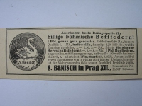 S. Benisch Prag, Böhmische BEttfedern, #1927/1