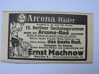 Arcona- Räder, Ernst Machnow Berlin, #1927/1