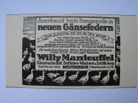 Willy Manteuffel Neutrebbin, Gänsemastanstalt, #1927/1