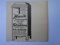 Musikinstrumente Fritz Gottschalk Köln, #1927/1