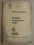 Kartoffel- Sammelroder E 665, VEB Weimar Werk, DDR 1967