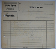 Willy Lange Zwirtzschen, Stellmacherei und Wagenbau, Rechnung 1929, #15/2