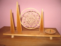 Kerzenleuchter aus Holz, KM oder MK, DDR 60-er Jahre