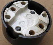 Preview: Ausschalter, Bakelit, rund, Aufputz, dunkel, #114*