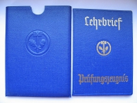 Lehrbrief, Färber-Handwerk, Kunstseiden-AG Tannenberg, 1938