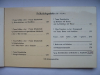 Speisekarte KaDeWe Berlin, Silberterrasse, schätze 60-er Jahre