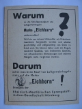 Schießscheibe, Luftgewehrkugeln Marke Eichhorn, Nürnberg, um 1930