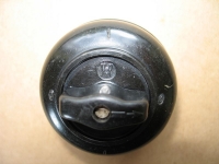 Preview: Ausschalter, Lichtschalter, Bakelit, dunkel, ca. 75 mm Durchmesser, unbenutzt