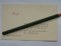Kurt Schefczik und Frau Roth geb. Schlegel, Geburt Tochter Heidi, Greiz 1938,