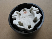 Preview: Ausschalter, Bakelit, rund, AP, schwarz, unbenutzt, #128*