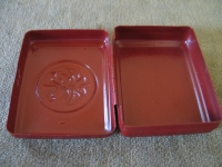 Preview: Tabakdose, Blechdose, geprägtes Blech, unbenutzt