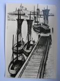 Stralsund am Rügendamm, Herbert Tucholski, 1977, #110