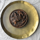 Wandlampe mit Reiter, DDR, schätze um 1960, AIS Altenburg