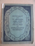 Festschrift 75 Jahre Fachschule Textilindustrie Reichenbach, 1923
