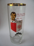 DDR- Rekordhalter, Bierglas Sachsenring Zwickau, A. Glaubitz