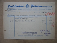 Emil Sachse Poserna bei Weissenfels, Rechnung 1951, #1479