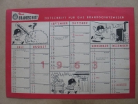 Kalender, Unser Brandschutz, 1963, Feuerwehr DDR