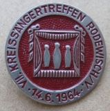 Abzeichen Kreissängertreffen Rodewisch, 14.6. 1964
