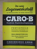 Carobronze GMBH Berlin Wien, Caro-B, Prospekt 1939