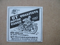 UT Motorradfabrik Schwenk & Schnürle Möhringen/ Filder- Stuttgart, 1937 #1