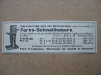 Ferbo Schnellheber, Ferdinand Braselmann Oberbauer bei Voerde, 1937 #1