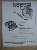 Kappel Schreibmaschinen, Maschinenfabrik Kappel Chemnitz, 1937 #1