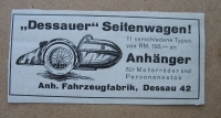 Dessauer Seitenwagen, Anh. Fahrzeugfabrik Dessau, 1937 #1