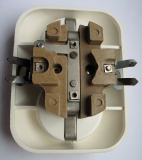 Preview: Steckdose, Doppelsteckdose Unterputz, eckig, Schuko, Bakelit, #15
