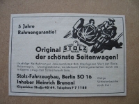Stolz Seitenwagen, Fahrzeugbau Heinrich Brunoni Berlin, 1937 #1