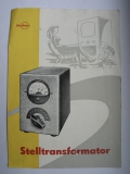 Prospekt Stelltransformator Feutron, Karl Weiss KG Greiz, 1960