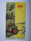 Prospekt Einachsschlepper, Motormäher AGRIA, schätze um 1965
