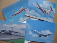 Aeroflot, 7 Fotos/ Karten, IL-62, IL-76, IL-86, YAK-40, YAK-42, TU-134, TU-154, #383