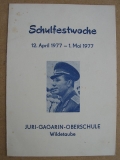 Programm Schulfestwoche Wildetaube, 1977, Juri-Gagarin-Oberschule